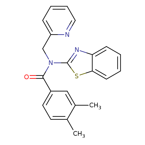 N-(1,3-benzothiazol-2-yl)-3,4-dimethyl-N-[(pyridin-2-yl)methyl]benzamide