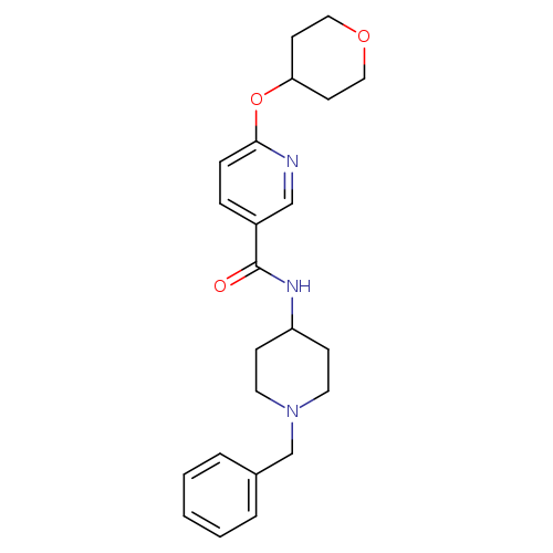 N-(1-benzylpiperidin-4-yl)-6-(oxan-4-yloxy)pyridine-3-carboxamide