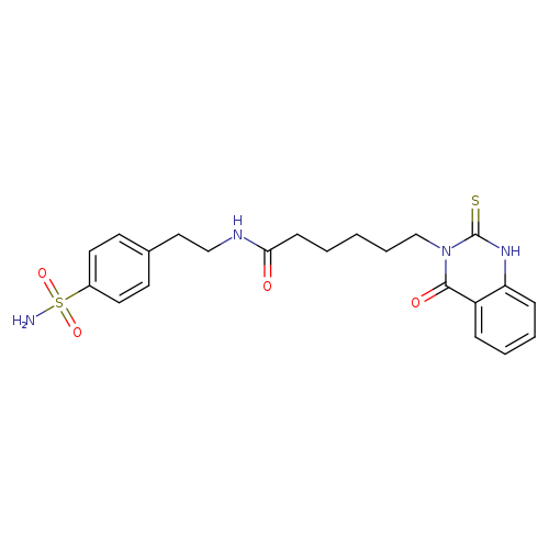 6-(4-oxo-2-sulfanylidene-1,2,3,4-tetrahydroquinazolin-3-yl)-N-[2-(4-sulfamoylphenyl)ethyl]hexanamide