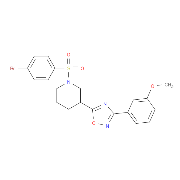 1-(4-bromobenzenesulfonyl)-3-[3-(3-methoxyphenyl)-1,2,4-oxadiazol-5-yl]piperidine