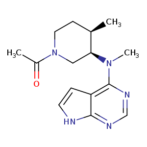 3-Piperidinamine, 1-acetyl-N,4-dimethyl-N-1H-pyrrolo[2,3-d]pyrimidin-4-yl-, (3R,4R)- (9CI)