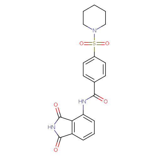 N-(1,3-dioxo-2,3-dihydro-1H-isoindol-4-yl)-4-(piperidine-1-sulfonyl)benzamide