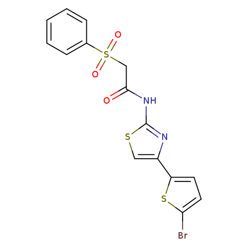 2-(benzenesulfonyl)-N-[4-(5-bromothiophen-2-yl)-1,3-thiazol-2-yl]acetamide