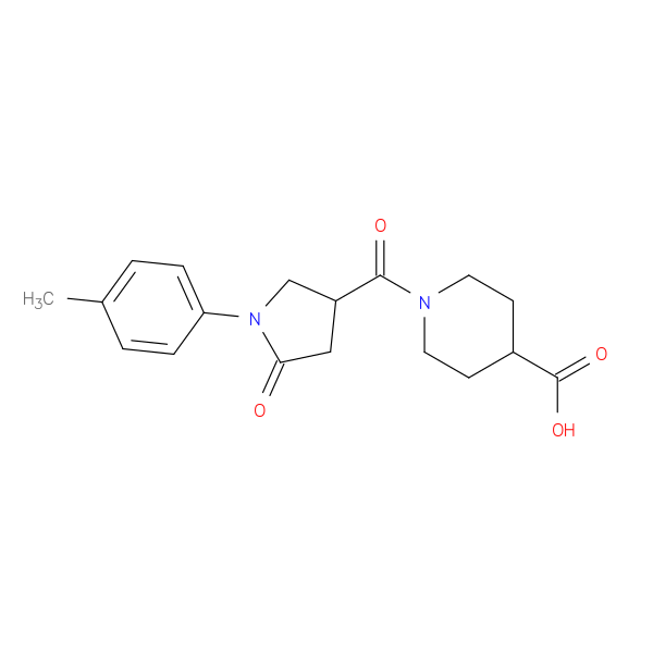1-([1-(4-Methylphenyl)-5-oxopyrrolidin-3-yl]carbonyl)piperidine-4-carboxylic acid