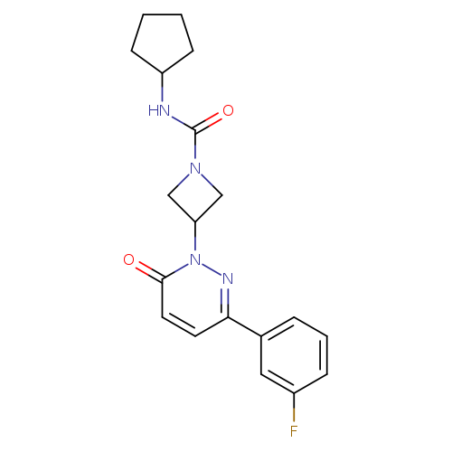 N-cyclopentyl-3-[3-(3-fluorophenyl)-6-oxo-1,6-dihydropyridazin-1-yl]azetidine-1-carboxamide