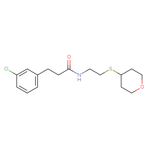3-(3-chlorophenyl)-N-[2-(oxan-4-ylsulfanyl)ethyl]propanamide