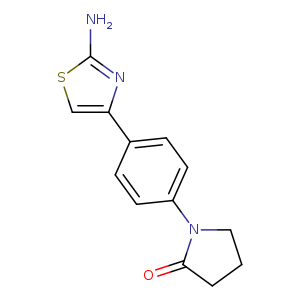 1-[4-(2-amino-1,3-thiazol-4-yl)phenyl]pyrrolidin-2-one