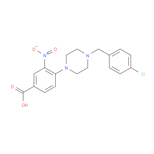 4-{4-[(4-chlorophenyl)methyl]piperazin-1-yl}-3-nitrobenzoic acid