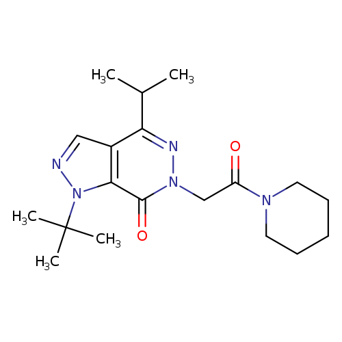 1-tert-butyl-6-[2-oxo-2-(piperidin-1-yl)ethyl]-4-(propan-2-yl)-1H,6H,7H-pyrazolo[3,4-d]pyridazin-7-one