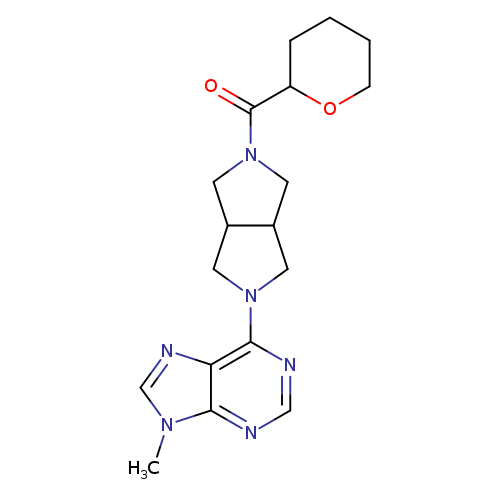 9-methyl-6-[5-(oxane-2-carbonyl)-octahydropyrrolo[3,4-c]pyrrol-2-yl]-9H-purine