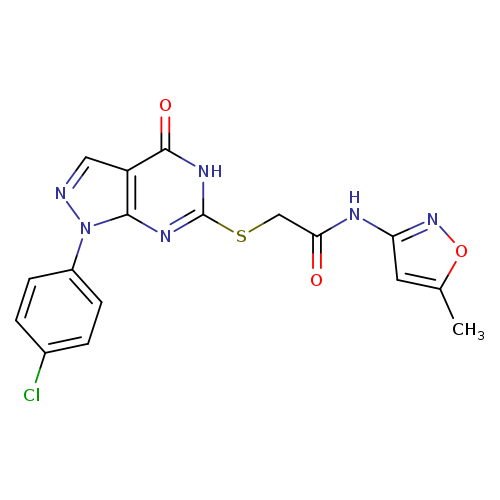 2-{[1-(4-chlorophenyl)-4-oxo-1H,4H,5H-pyrazolo[3,4-d]pyrimidin-6-yl]sulfanyl}-N-(5-methyl-1,2-oxazol-3-yl)acetamide