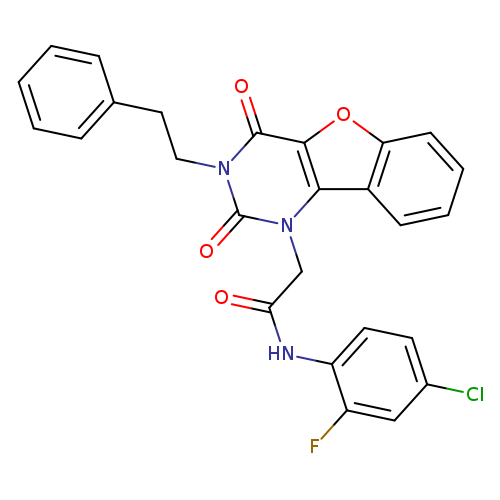 N-(4-chloro-2-fluorophenyl)-2-[4,6-dioxo-5-(2-phenylethyl)-8-oxa-3,5-diazatricyclo[7.4.0.0^{2,7}]trideca-1(9),2(7),10,12-tetraen-3-yl]acetamide