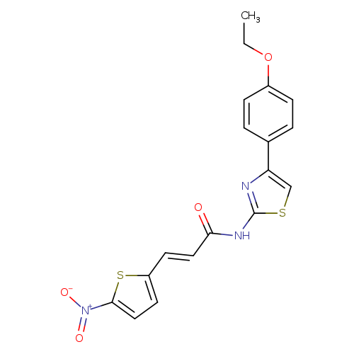 (2E)-N-[4-(4-ethoxyphenyl)-1,3-thiazol-2-yl]-3-(5-nitrothiophen-2-yl)prop-2-enamide