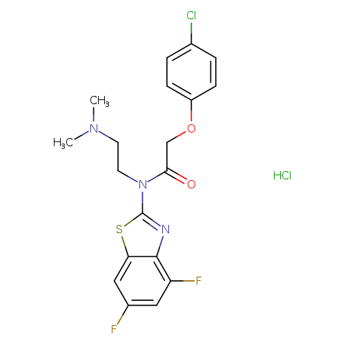 2-(4-chlorophenoxy)-N-(4,6-difluoro-1,3-benzothiazol-2-yl)-N-[2-(dimethylamino)ethyl]acetamide hydrochloride