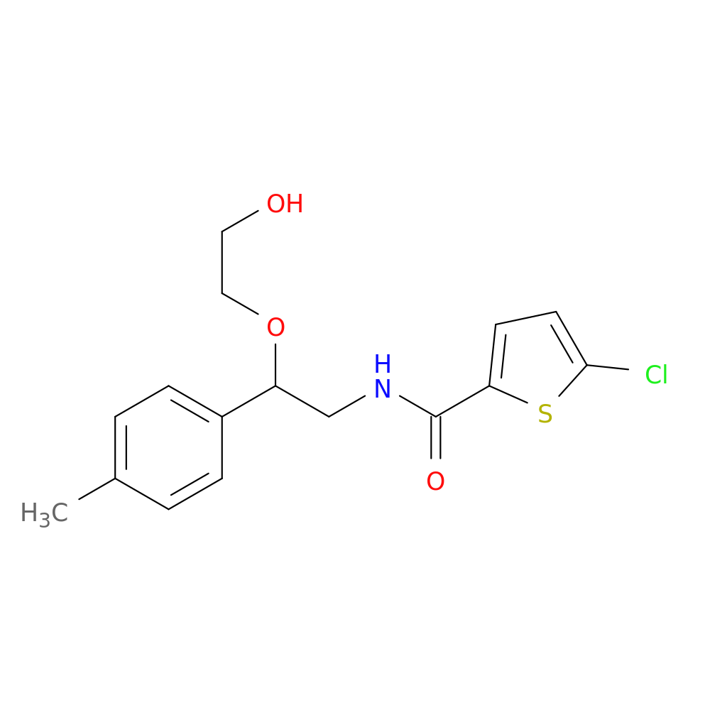 5-chloro-N-[2-(2-hydroxyethoxy)-2-(4-methylphenyl)ethyl]thiophene-2-carboxamide