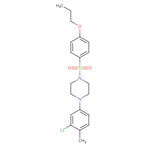 1-(3-chloro-4-methylphenyl)-4-(4-propoxybenzenesulfonyl)piperazine
