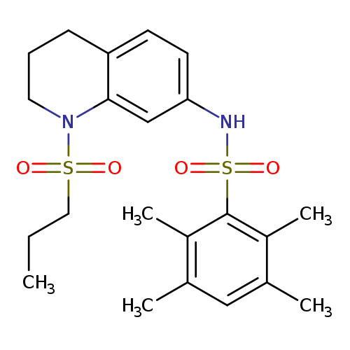 2,3,5,6-tetramethyl-N-[1-(propane-1-sulfonyl)-1,2,3,4-tetrahydroquinolin-7-yl]benzene-1-sulfonamide