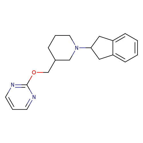 2-{[1-(2,3-dihydro-1H-inden-2-yl)piperidin-3-yl]methoxy}pyrimidine
