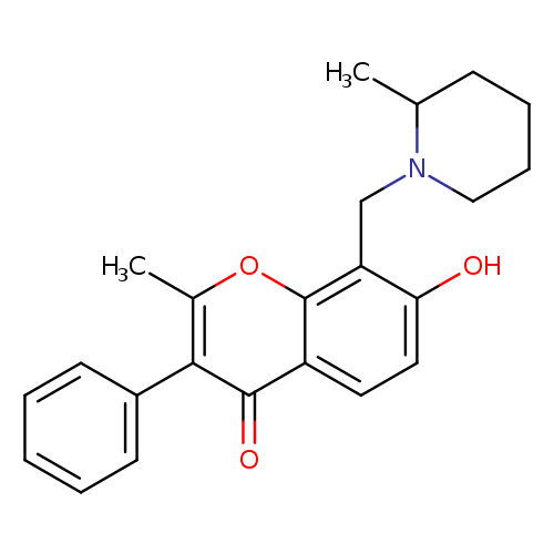 7-hydroxy-2-methyl-8-[(2-methylpiperidin-1-yl)methyl]-3-phenyl-4H-chromen-4-one