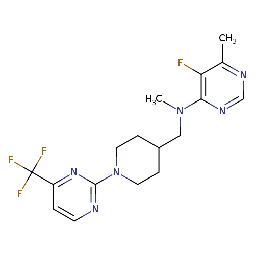 5-fluoro-N,6-dimethyl-N-({1-[4-(trifluoromethyl)pyrimidin-2-yl]piperidin-4-yl}methyl)pyrimidin-4-amine
