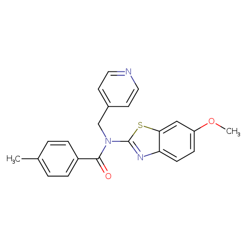 N-(6-methoxy-1,3-benzothiazol-2-yl)-4-methyl-N-[(pyridin-4-yl)methyl]benzamide