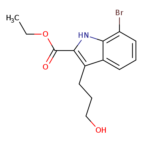 Ethyl 7-bromo-3-(3-hydroxypropyl)-1H-indole-2-carboxylate