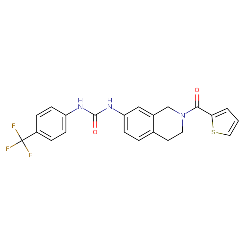 3-[2-(thiophene-2-carbonyl)-1,2,3,4-tetrahydroisoquinolin-7-yl]-1-[4-(trifluoromethyl)phenyl]urea