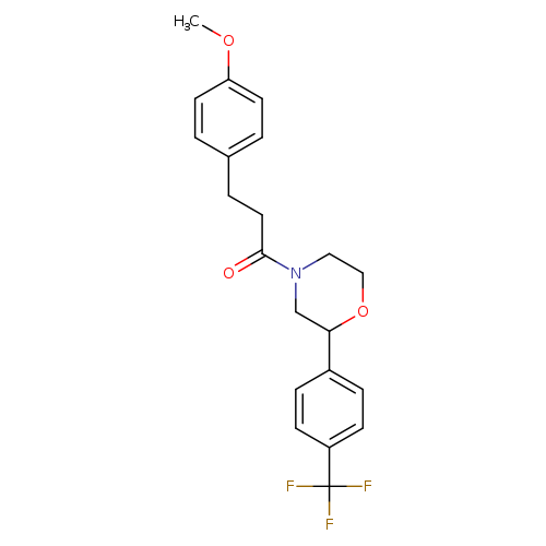 3-(4-methoxyphenyl)-1-{2-[4-(trifluoromethyl)phenyl]morpholin-4-yl}propan-1-one