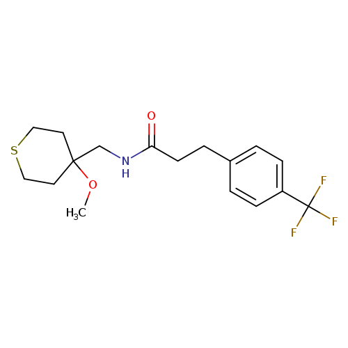 N-[(4-methoxythian-4-yl)methyl]-3-[4-(trifluoromethyl)phenyl]propanamide