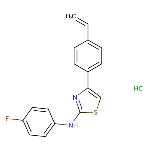 4-(4-ethenylphenyl)-N-(4-fluorophenyl)-1,3-thiazol-2-amine hydrochloride