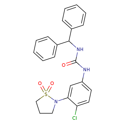3-[4-chloro-3-(1,1-dioxo-1lambda6,2-thiazolidin-2-yl)phenyl]-1-(diphenylmethyl)urea