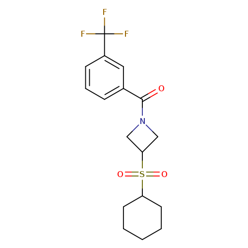 3-(cyclohexanesulfonyl)-1-[3-(trifluoromethyl)benzoyl]azetidine