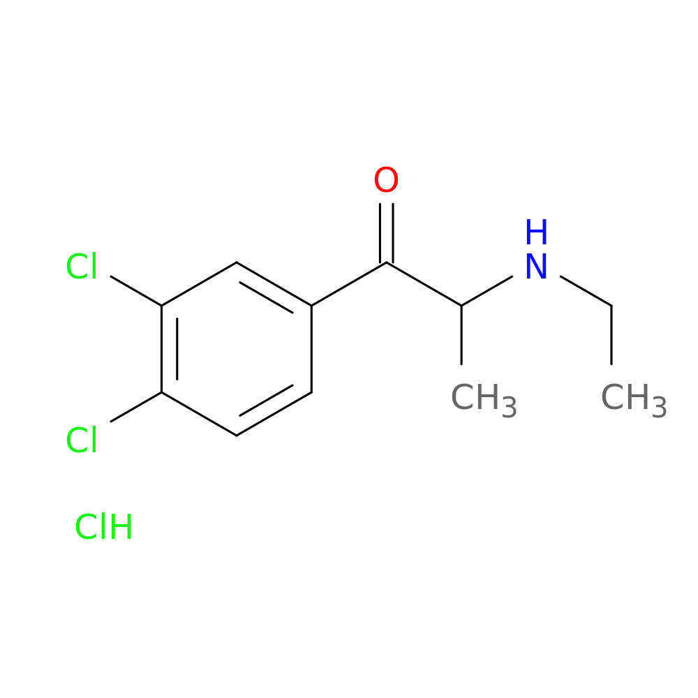 1-(3,4-dichlorophenyl)-2-(ethylamino)-1-propanone, monohydrochloride