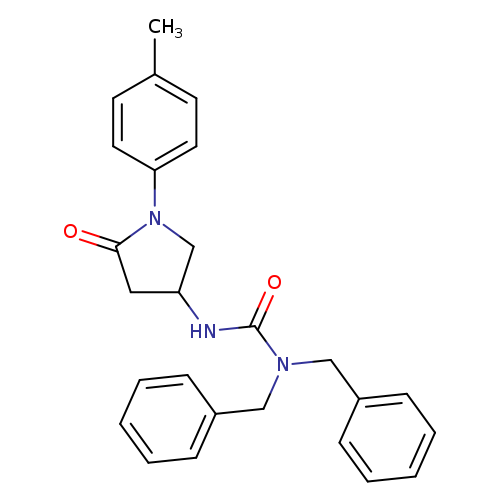 1,1-dibenzyl-3-[1-(4-methylphenyl)-5-oxopyrrolidin-3-yl]urea