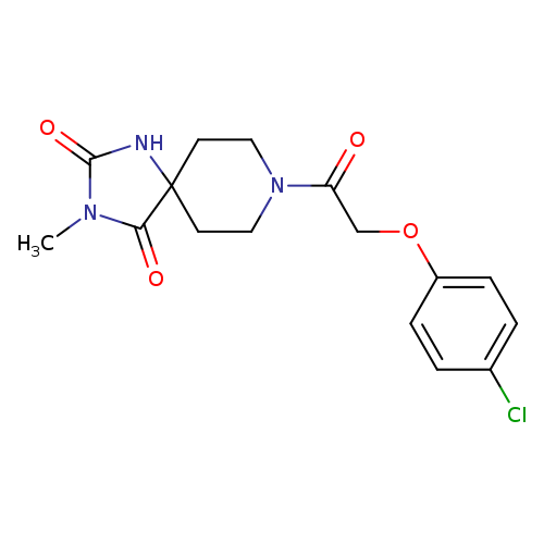 8-[2-(4-chlorophenoxy)acetyl]-3-methyl-1,3,8-triazaspiro[4.5]decane-2,4-dione