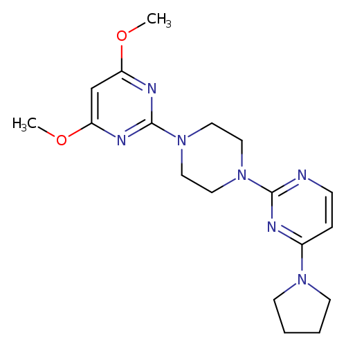 2-[4-(4,6-dimethoxypyrimidin-2-yl)piperazin-1-yl]-4-(pyrrolidin-1-yl)pyrimidine