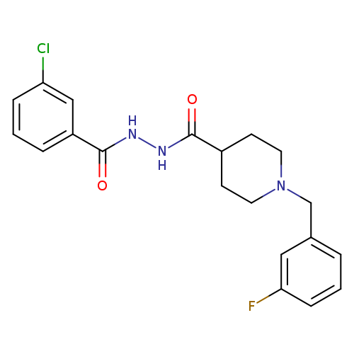 3-chloro-N'-{1-[(3-fluorophenyl)methyl]piperidine-4-carbonyl}benzohydrazide