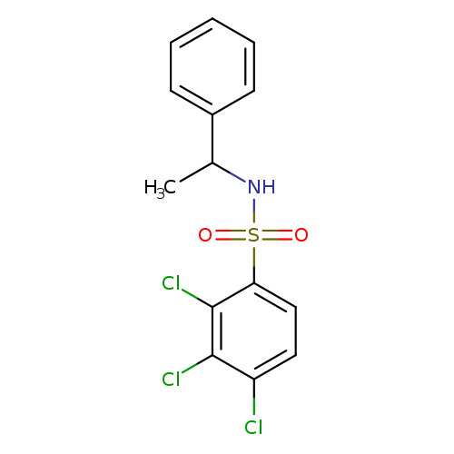 2,3,4-trichloro-N-(1-phenylethyl)benzene-1-sulfonamide