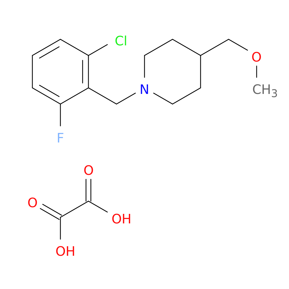 1-[(2-chloro-6-fluorophenyl)methyl]-4-(methoxymethyl)piperidine; oxalic acid