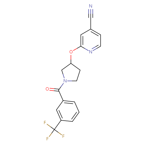 2-({1-[3-(trifluoromethyl)benzoyl]pyrrolidin-3-yl}oxy)pyridine-4-carbonitrile