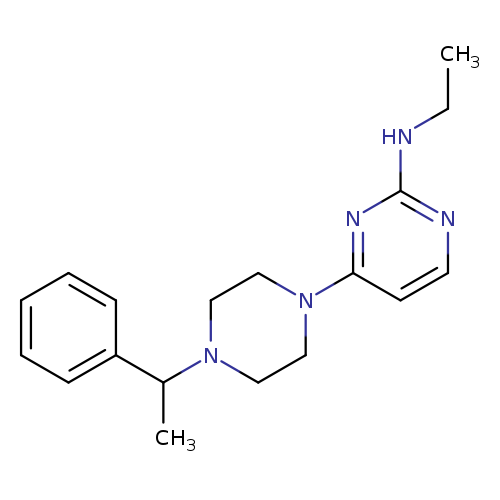 N-ethyl-4-[4-(1-phenylethyl)piperazin-1-yl]pyrimidin-2-amine