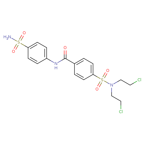 4-[bis(2-chloroethyl)sulfamoyl]-N-(4-sulfamoylphenyl)benzamide