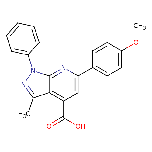 6-(4-methoxyphenyl)-3-methyl-1-phenyl-1H-pyrazolo[3,4-b]pyridine-4-carboxylic acid