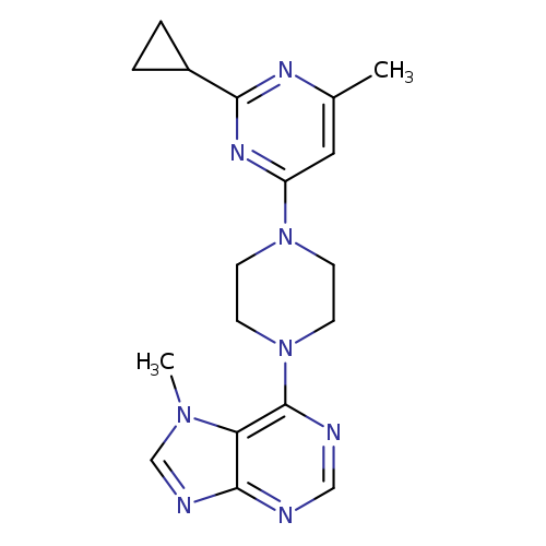 6-[4-(2-cyclopropyl-6-methylpyrimidin-4-yl)piperazin-1-yl]-7-methyl-7H-purine