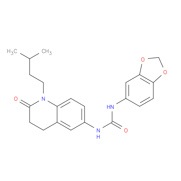 3-(2H-1,3-benzodioxol-5-yl)-1-[1-(3-methylbutyl)-2-oxo-1,2,3,4-tetrahydroquinolin-6-yl]urea
