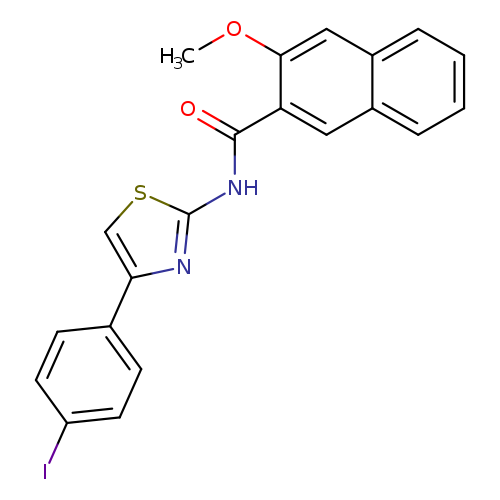 N-[4-(4-iodophenyl)-1,3-thiazol-2-yl]-3-methoxynaphthalene-2-carboxamide