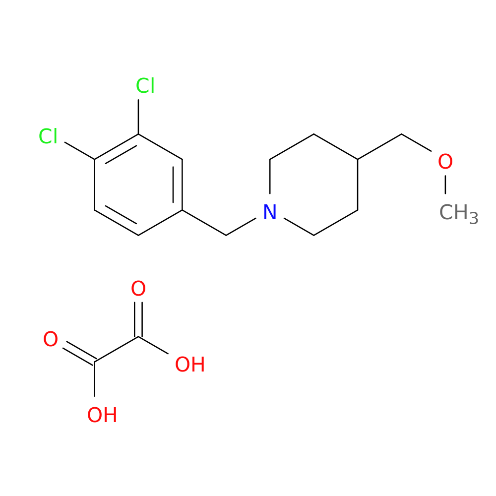 1-[(3,4-dichlorophenyl)methyl]-4-(methoxymethyl)piperidine; oxalic acid
