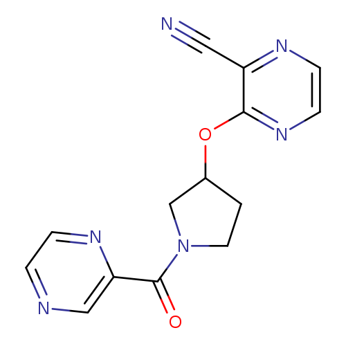 3-{[1-(pyrazine-2-carbonyl)pyrrolidin-3-yl]oxy}pyrazine-2-carbonitrile