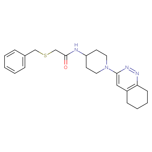 2-(benzylsulfanyl)-N-[1-(5,6,7,8-tetrahydrocinnolin-3-yl)piperidin-4-yl]acetamide