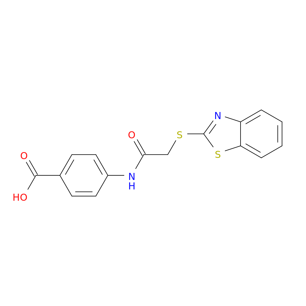 4-(2-(Benzo[d]thiazol-2-ylthio)acetamido)benzoic acid